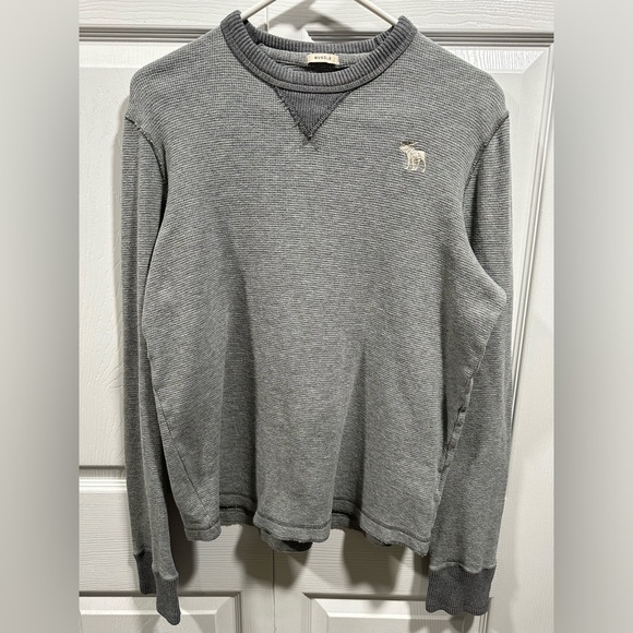 Gray Abercrombie & Fitch Muscle Sweatshirt - Large - Picture 2 of 7